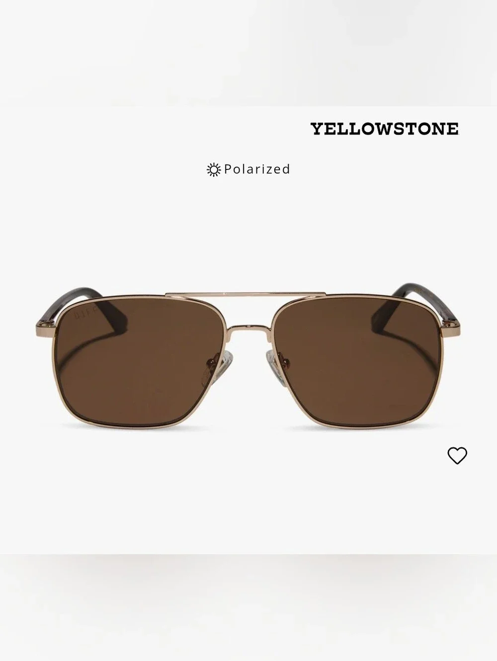 DIFF Eyewear X Yellowstone, Rip Wheeler Navigator Sunglasses, UNISEX,   MSRP$119